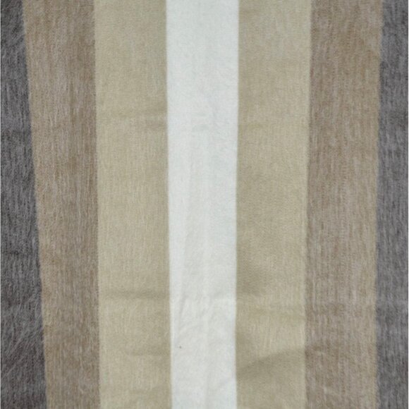 Women's Striped Alpaca Wool Scarf Shawl Size 72 X 24" Neutral Colors So Soft - Picture 6 of 7